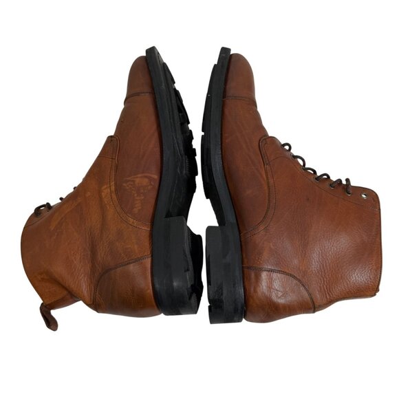 Taft The Dragon Boot Brown Leather Ankle Boots Lace Up Spain Mens 41 US 8-8.5 main image 4